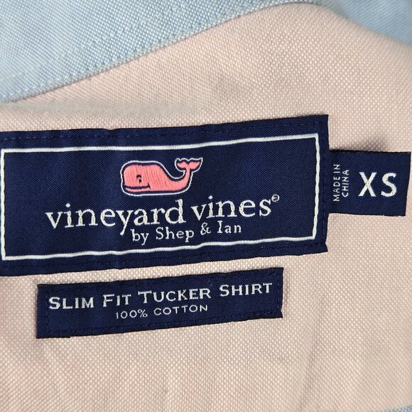 Vineyard Vines Size XS Slim Fit Tucker Shirt Colorblock Pastel Button Down - Picture 9 of 12
